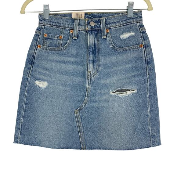 Levi’s High Rise Deconstructed Skirt Size 00/24 - Picture 1 of 8